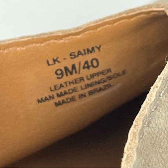 Lucky Brand tan Saimy leather open toe block heel back zip shoes, 9M. - Picture 11 of 12